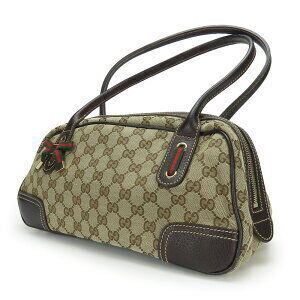 Gucci Black GG Tan Bag Beige leather Princey canvas Shelley Boston